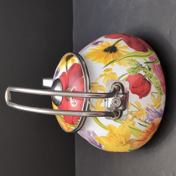 Pioneer Woman Floral Enamel Teapot with Stainless Steel Handle. - Picture 4 of 13